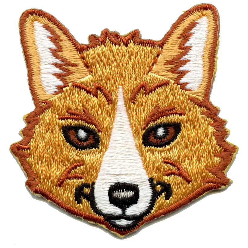 Fox Head Patch Embroidered Iron On