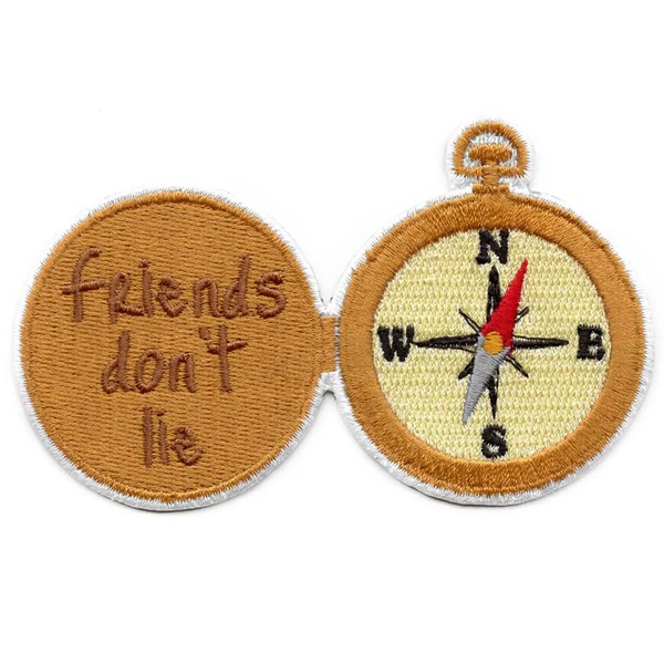 Friends Dont Lie Compass Embroidered Patch - Friends Dont Lie Compass Embroidered Patch USA Friends Dont Lie Compass Embroidered Patch - View 1