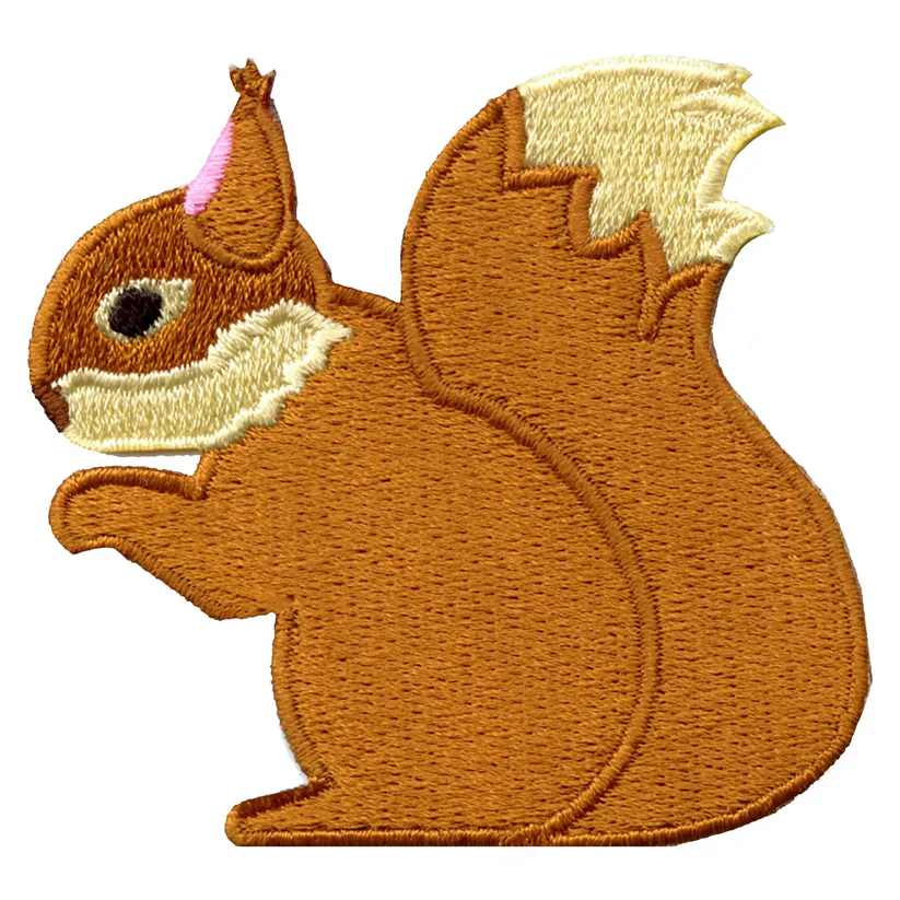Squirrel Profile Iron On Patch