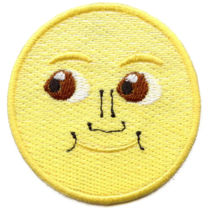 Full Moon Patch Face Embroidered Iron On