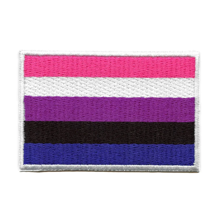 Genderfluid Flag Embroidered Iron On Patch