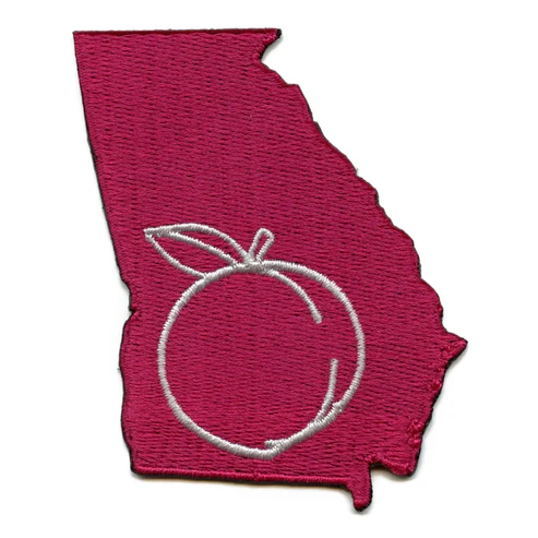 Georgia Peach State Embroidered Patch 