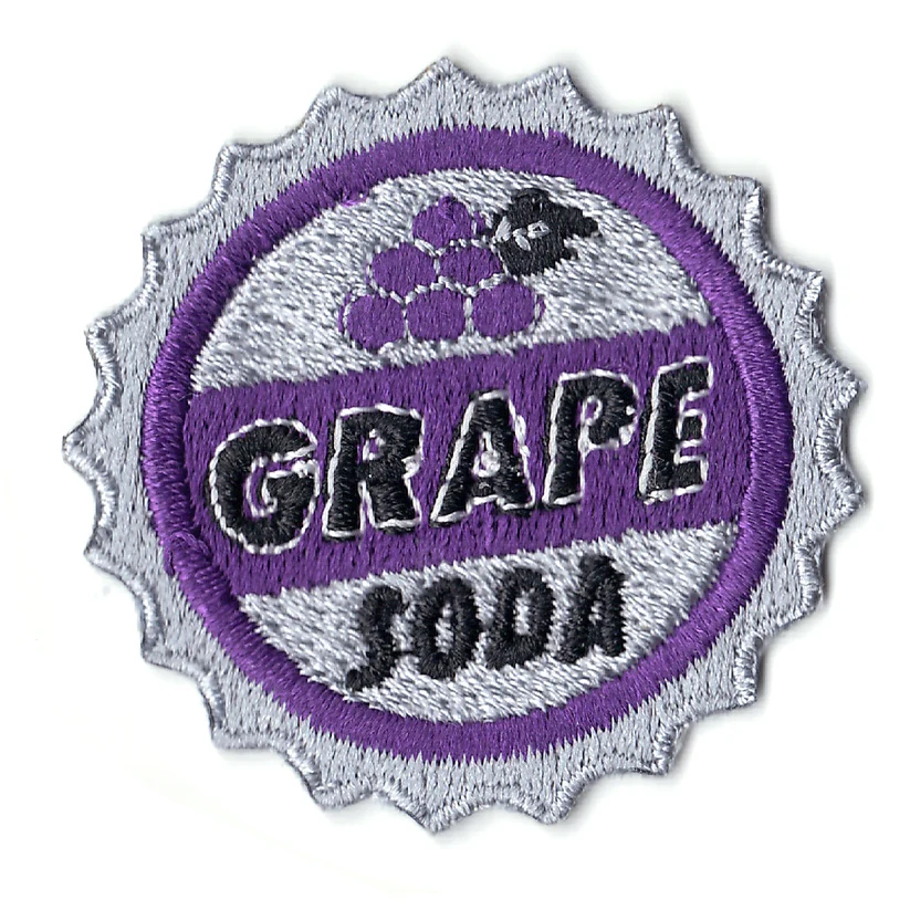 Grape Soda Bottle Cap Merit Badge Patch