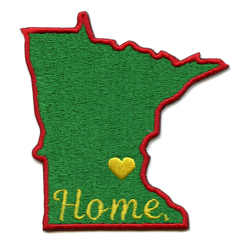 Green/Red Minnesota Home State Patch