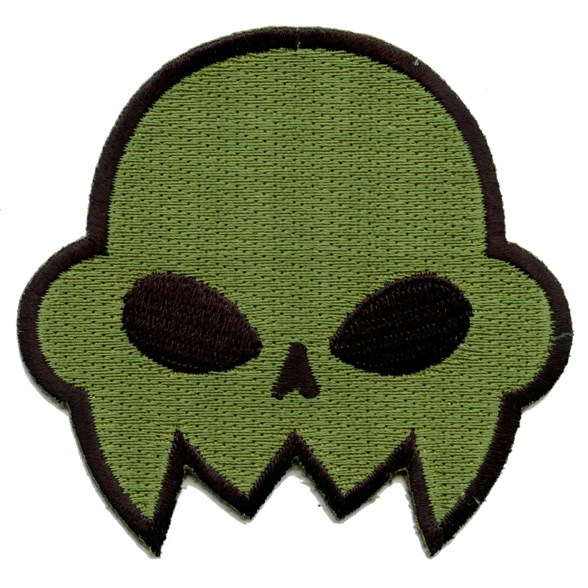 Homestuck Green Skull Iron On Patch