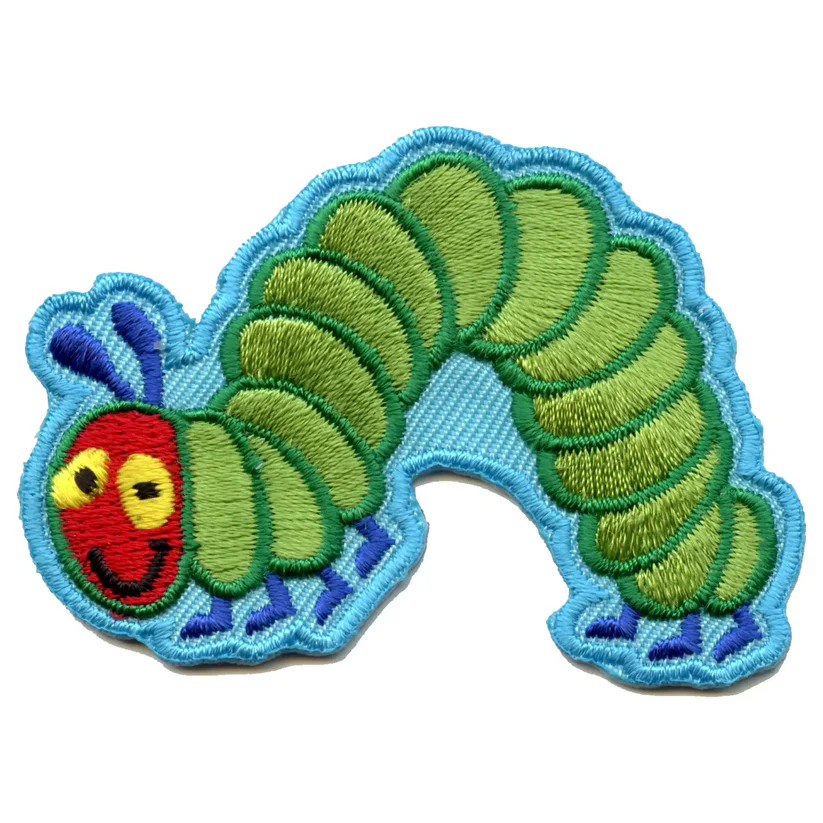 Happy Friendly Caterpillar Iron On Patch