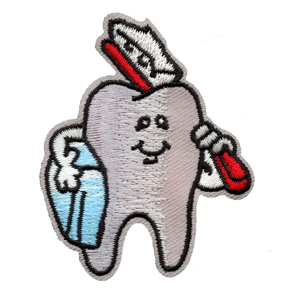 Happy Tooth With Toothbrush And Floss Patch - Happy Tooth With Toothbrush And Floss Patch USA Happy Tooth With Toothbrush And Floss Patch - View 1