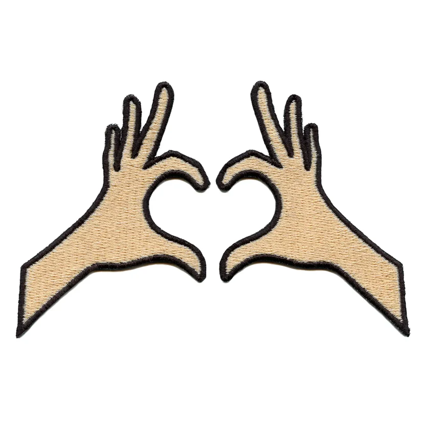 Heart Sign Hands Set Valentines Patch
