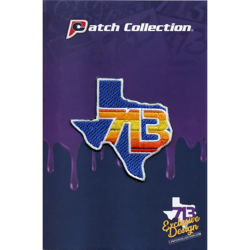 Houston Texas 713 Orange Rainbow Patch