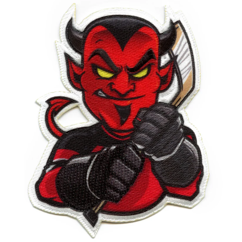 Hockey Devils Embroidered Mascot Patch