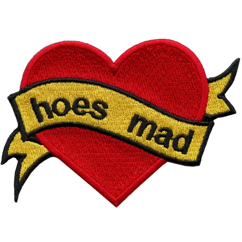 Hoes Mad Heart Patch Valentine Meme Banner