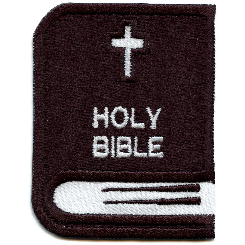 Holy Bible Embroidered Iron On Patch