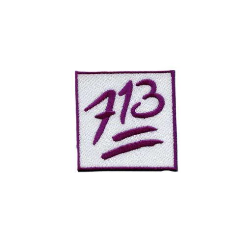 Houston 713 Purple Embroidered Patch
