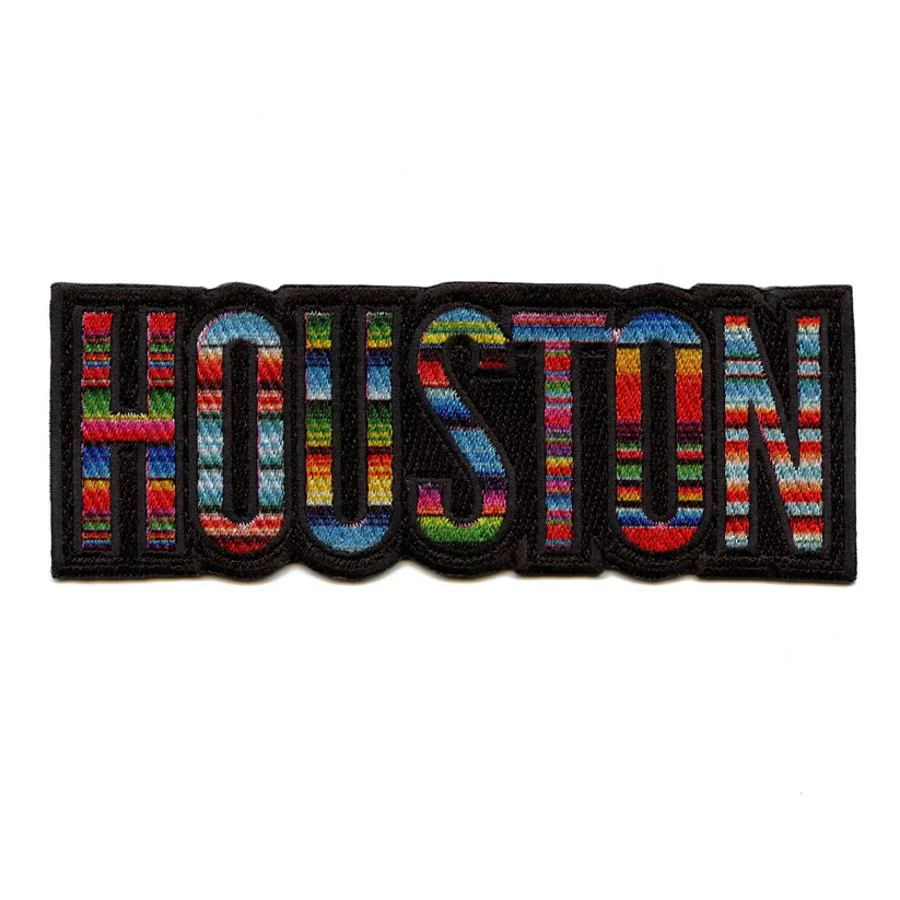 Houston Serape Embroidered Iron On Patch - Houston Serape Embroidered Iron On Patch USA Houston Serape Embroidered Iron On Patch - View 1