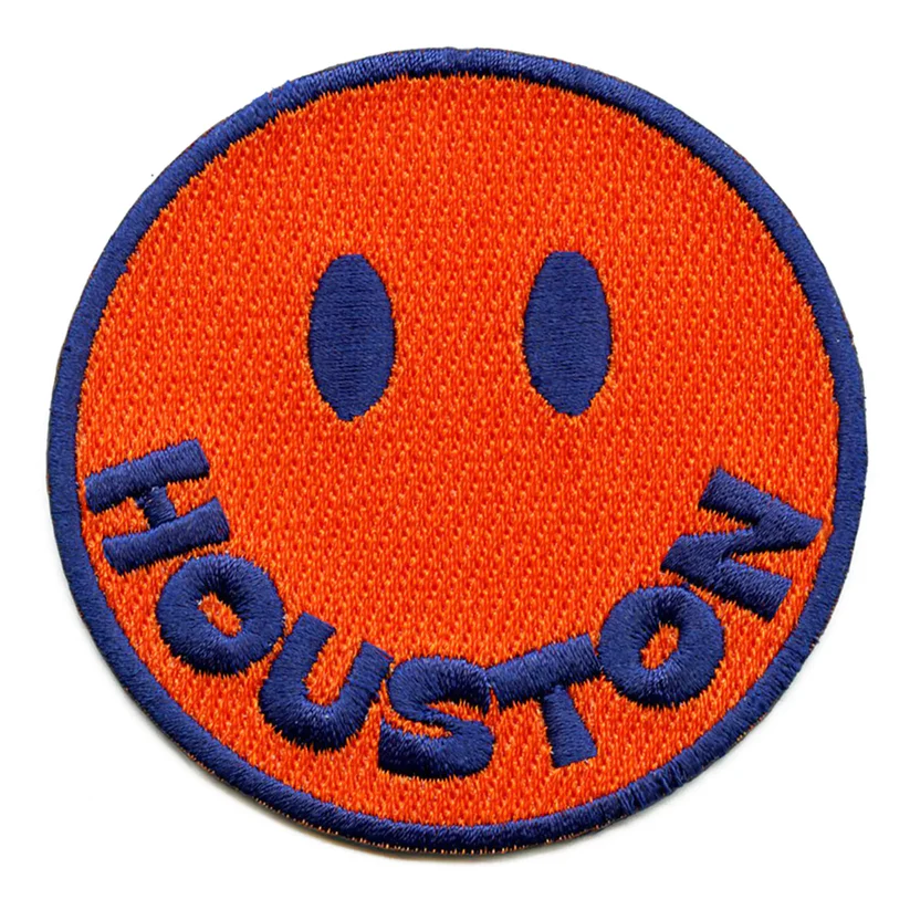 Houston Smiley Face Patch Orange