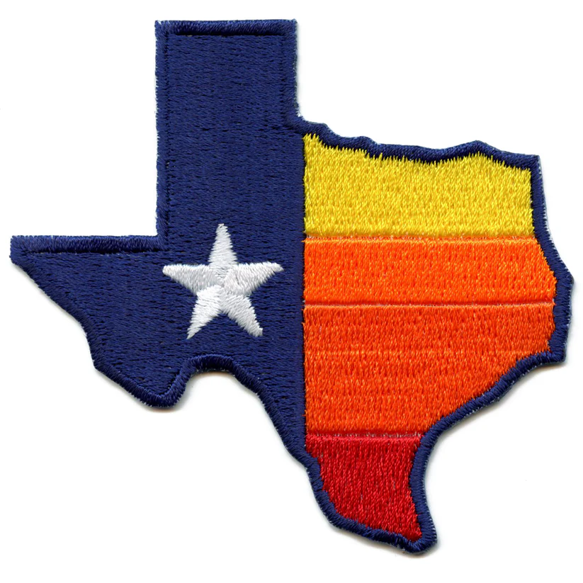 Houston State of Texas Flag Baseball Patch