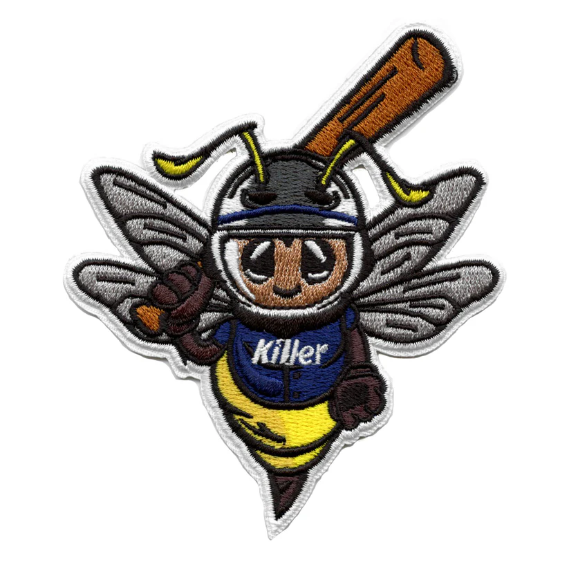 Bee Patch Baseball Embroidered Iron On