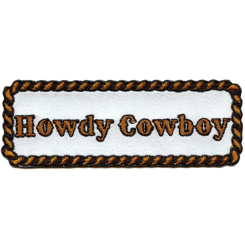 Howdy Cowboy Patch Cowboy Rope Iron On