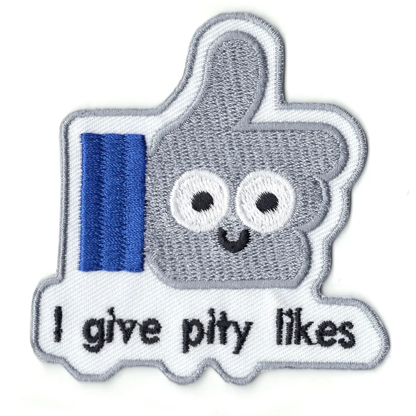I Give Pity Likes Thumbs Up Logo Patch