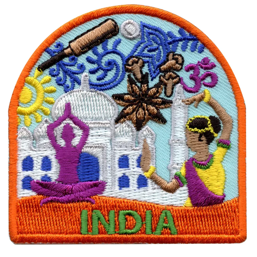 India Travel Patch Embroidered