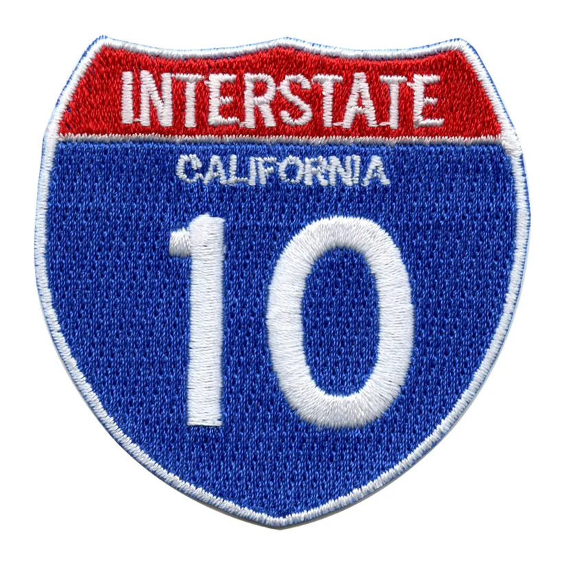 Interstate 10 I-10 Road Sign Patch