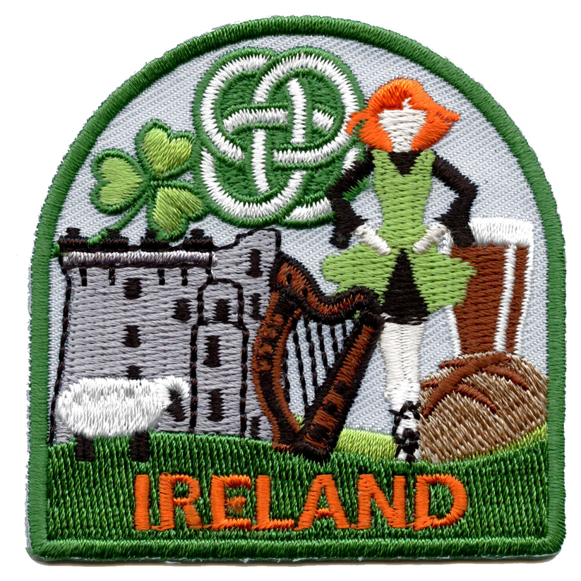 Ireland Travel Patch Embroidered Iron On