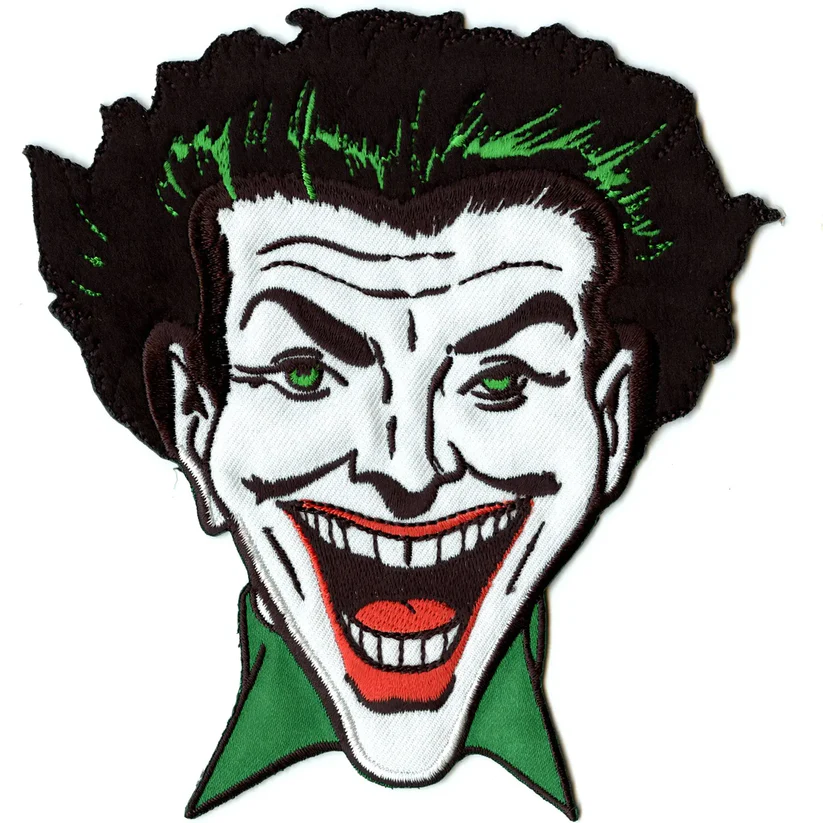 Joker Head Embroidered Applique Patch