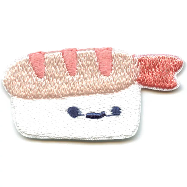 Kawaii (Ebi) Shrimp Sushi Embroidered Patch