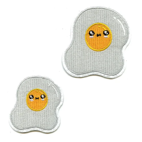 Kawaii Fried Egg Embroidered Patch - Kawaii Fried Egg Embroidered Patch USA Kawaii Fried Egg Embroidered Patch - View 1