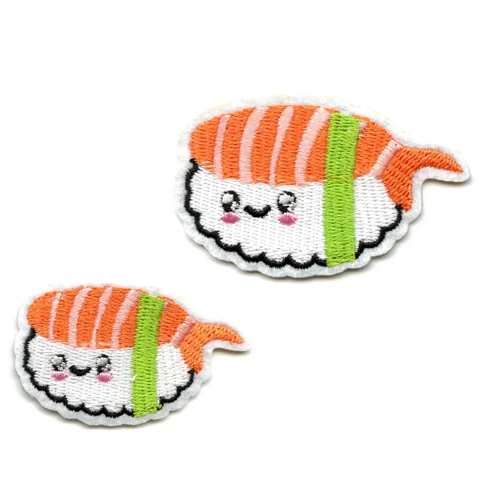 Kawaii Sushi (2pc) Embroidered Patch - Kawaii Sushi 2pc Embroidered Patch USA Kawaii Sushi (2pc) Embroidered Patch - View 1