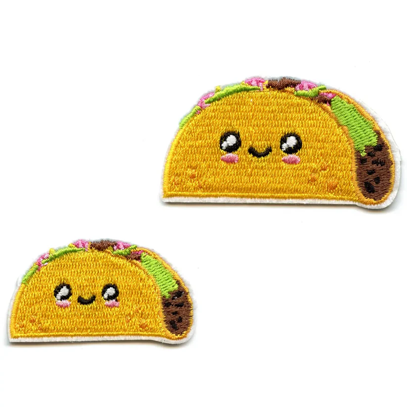 Kawaii Tacos (2pc) Iron on Patch