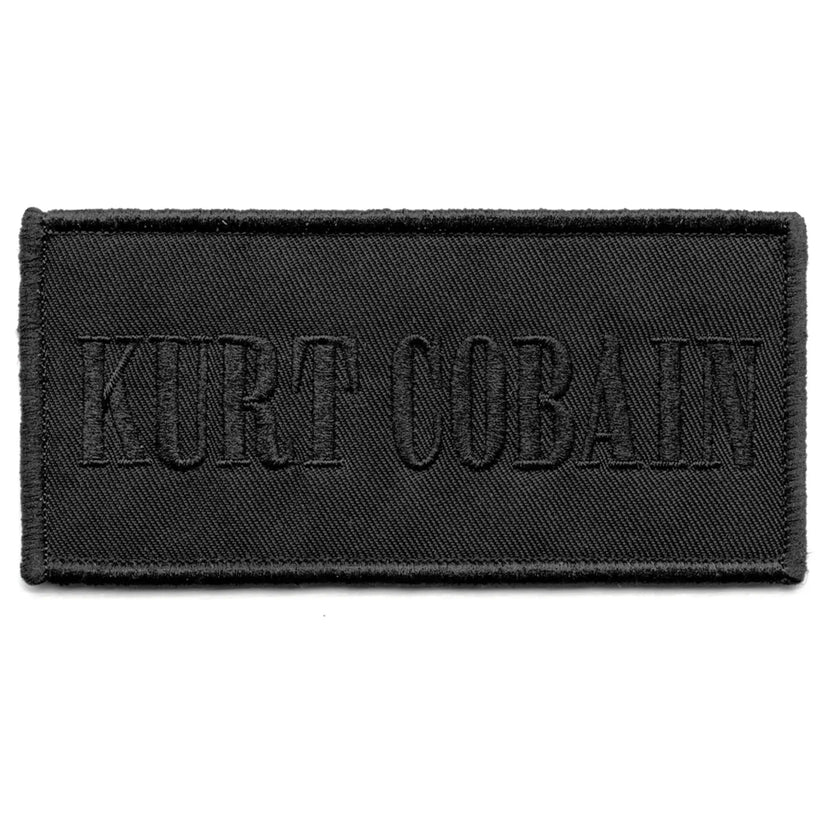 Kurt Cobain Name Logo Blackout Patch - Kurt Cobain Name Logo Blackout Patch USA Kurt Cobain Name Logo Blackout Patch - View 1