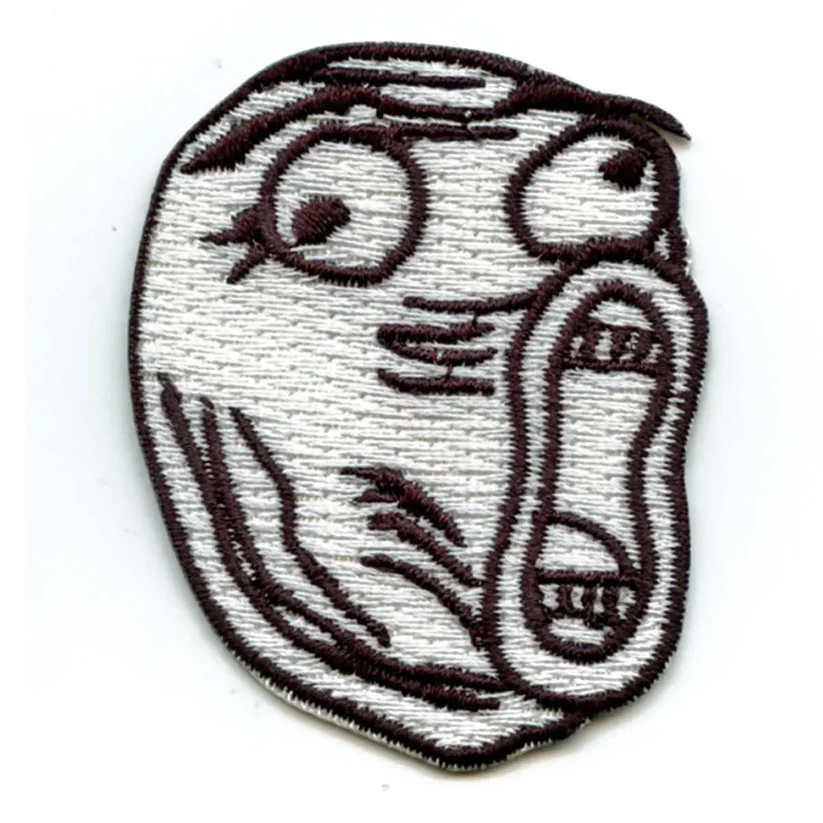 LOL Face Meme Iron On Embroidered Patch