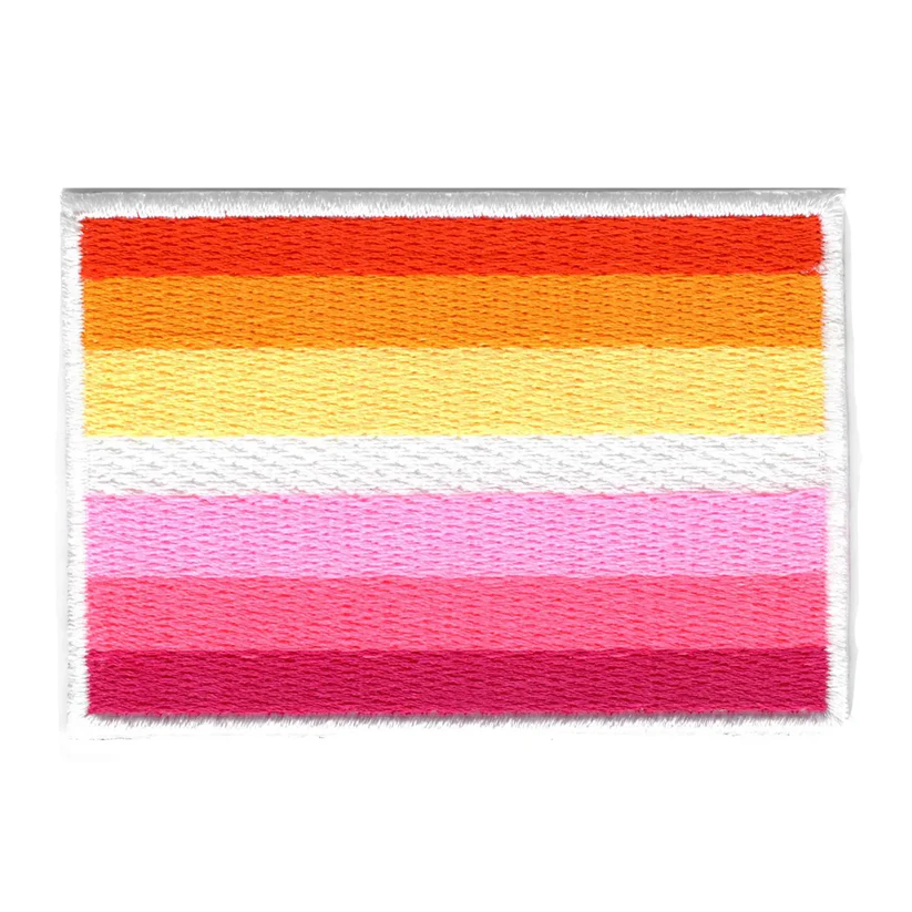 Lesbian Flag ,Embroidered Iron On Patch