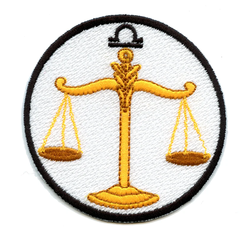 Libra Zodiac Sign Iron On Patch