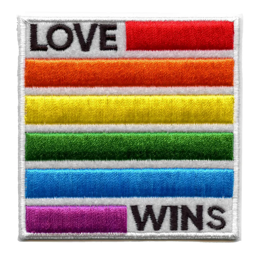 Love Wins Embroidered Iron On Patch 