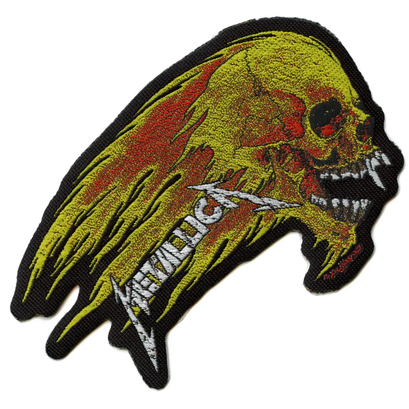 Metallica Flaming Skull Fire Rock Patch