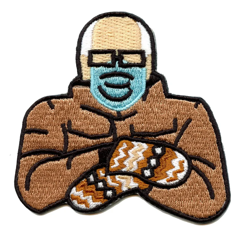 Mittens Grumpy Man Iron-On Patch