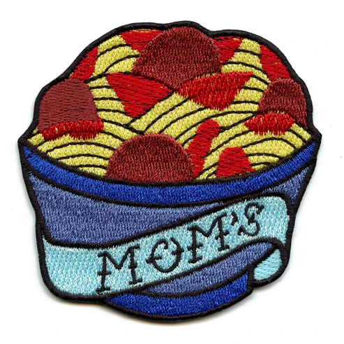 Moms Spaghetti Bowl Embroidered Patch