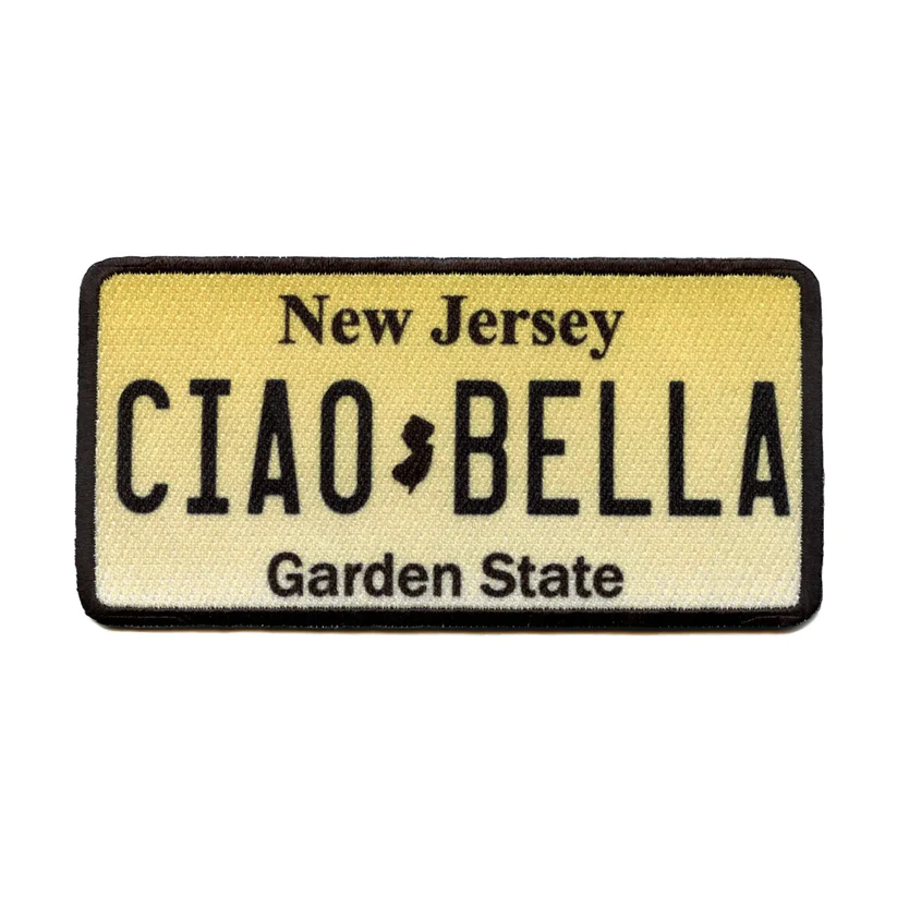 New Jersey Ciao Bella License Plate Patch