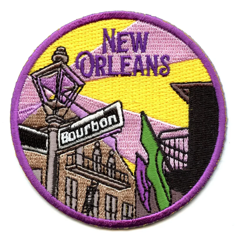 New Orleans Bourbon Street Iron on-Patch