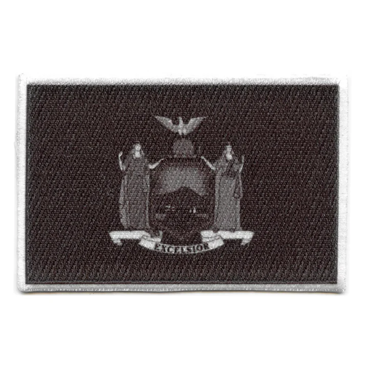 New York Patch State Flag Grayscale