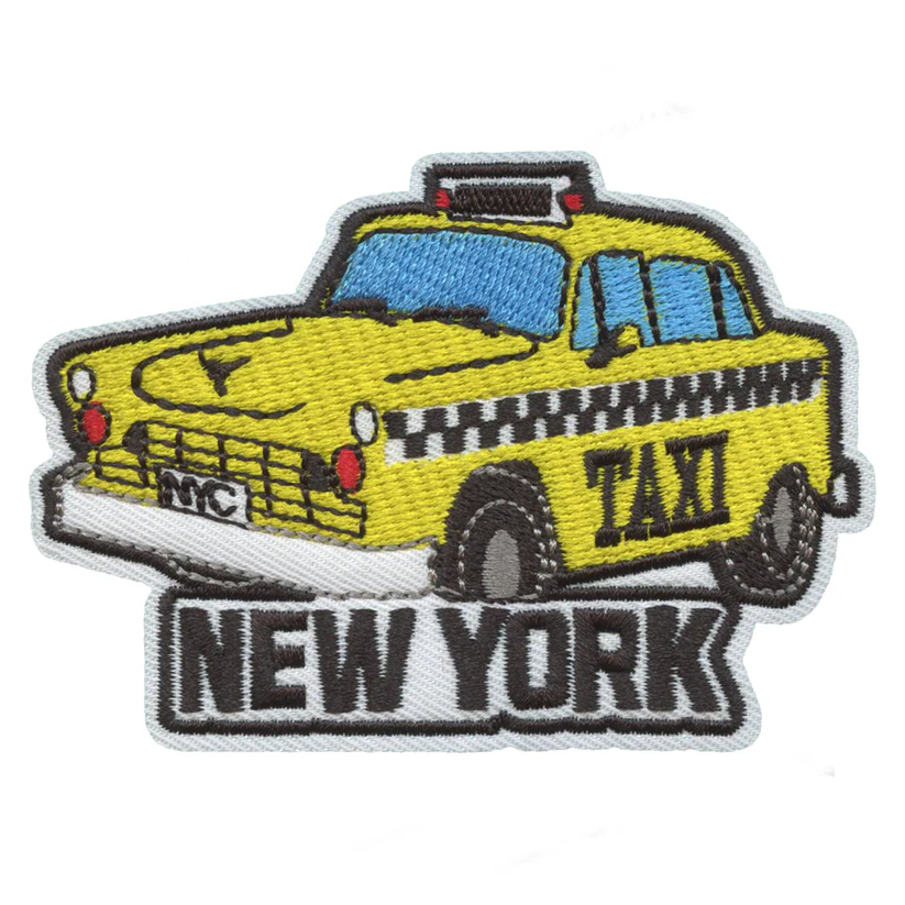 New York Taxi Die Cut Patch