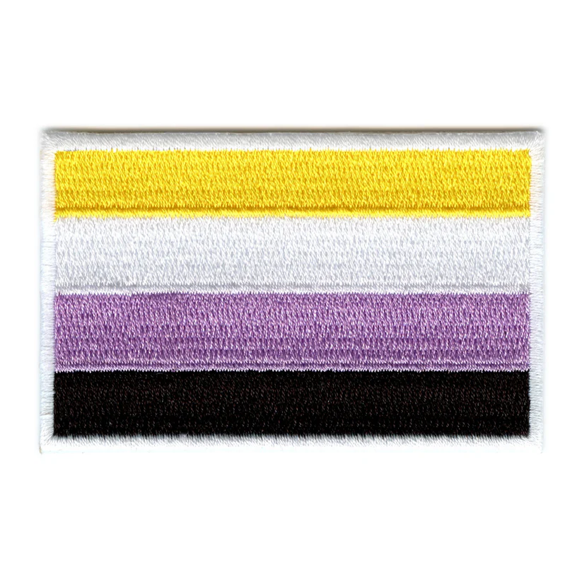 Non-Binary Flag Embroidered Iron On Patch 
