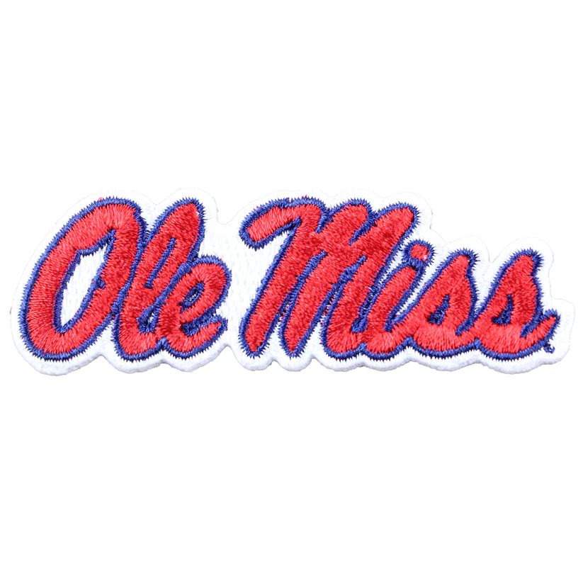 Ole Miss Logo Iron On Embroidered Patch