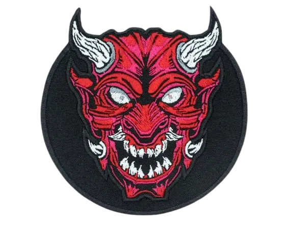 red and white oni patch - Image 2