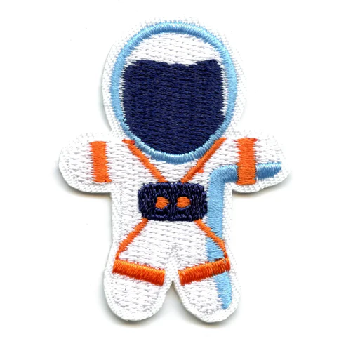 Orange Astronaut Doll Embroidered Patch