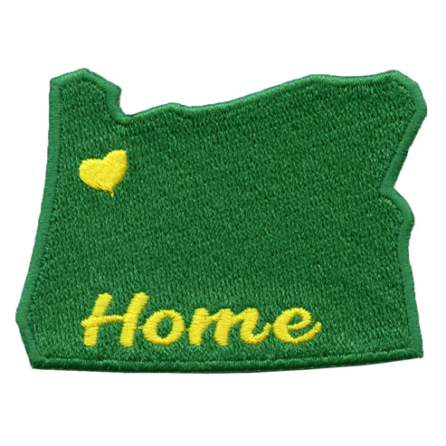 Oregon Home State Patch Embroidered