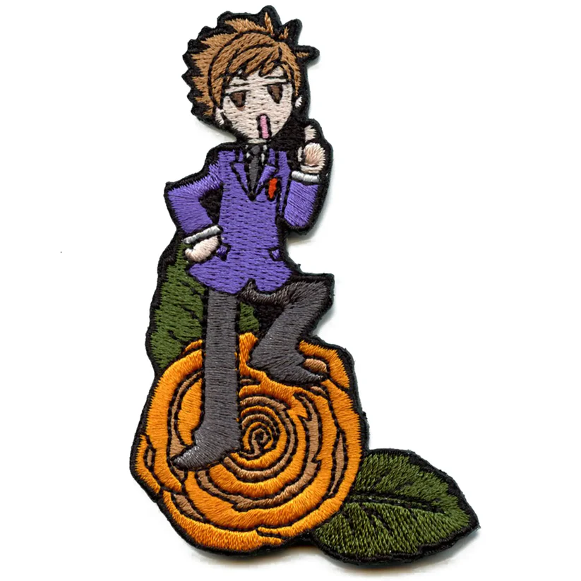 Ouran High School Kaoru Orange Rose Patch
