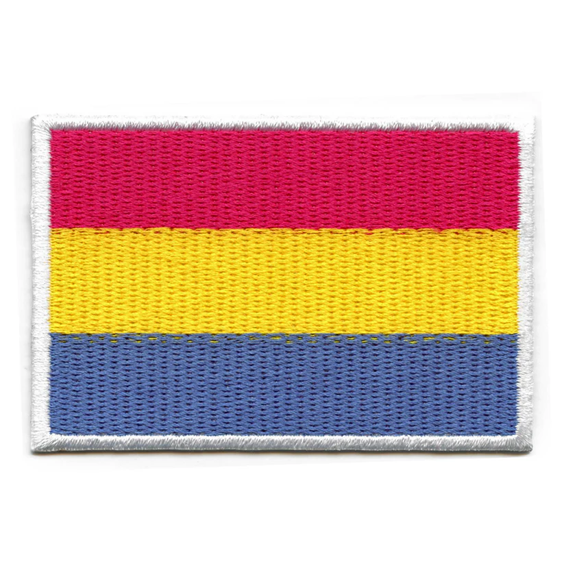 Pansexual Flag Embroidered Iron On  Patch 
